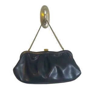 Vintage Navy Blue Evening Clutch Bag